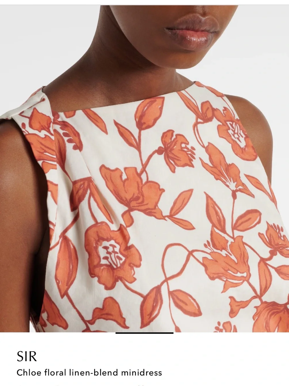 NWT SIR Chloe Floral Linen Mini Dress